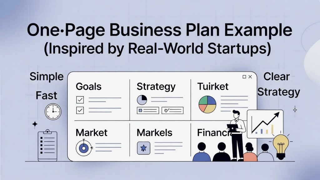 One‑Page Business Plan Example (Inspired by Real-World Startups)