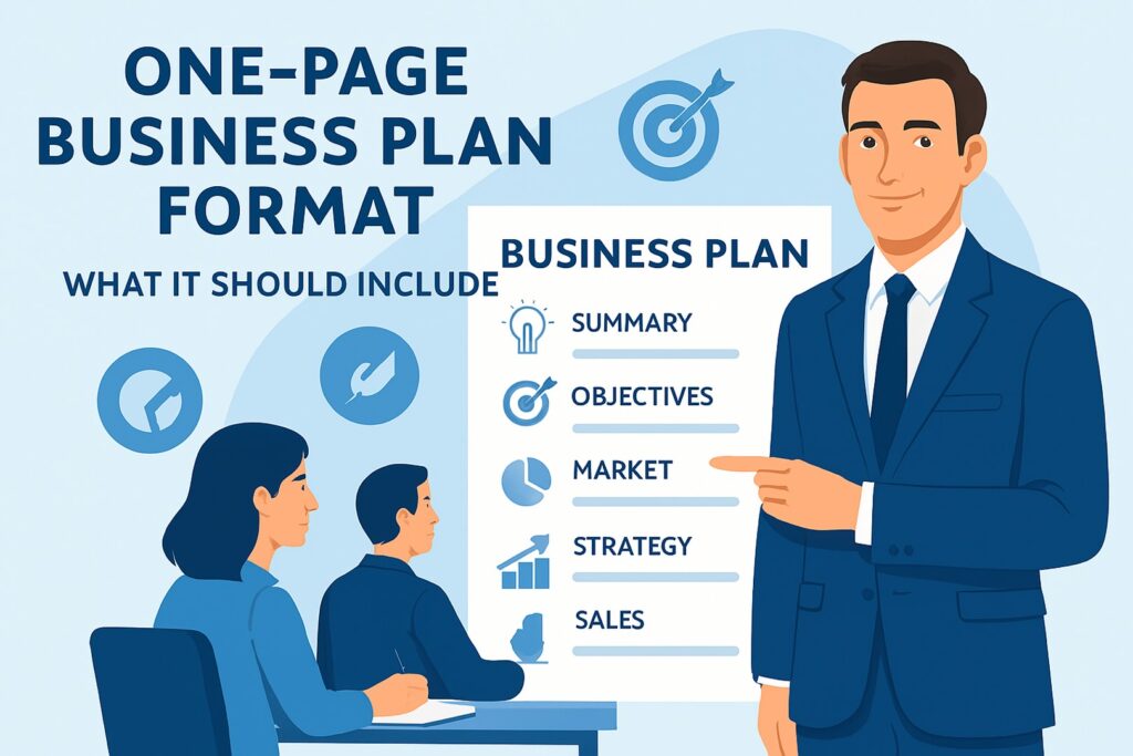One‑Page Business Plan Format What It Should Include