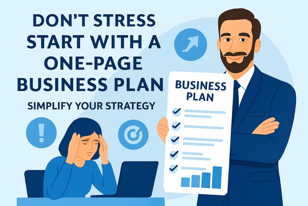 Don’t Stress Start with a One‑Page Business Plan