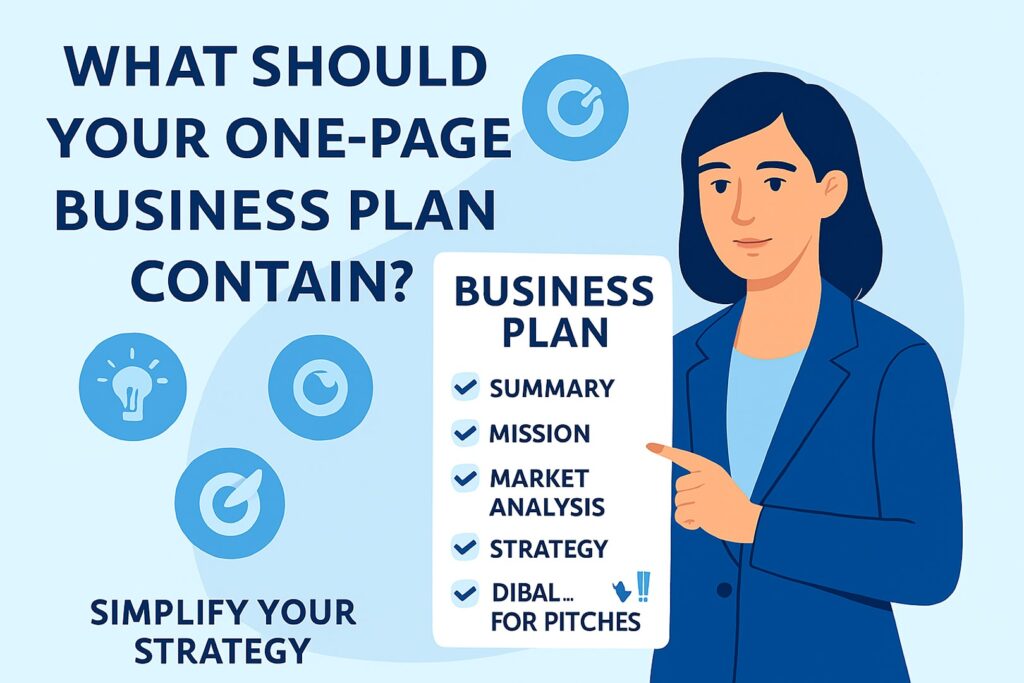 What Should Your One‑Page Business Plan Contain?