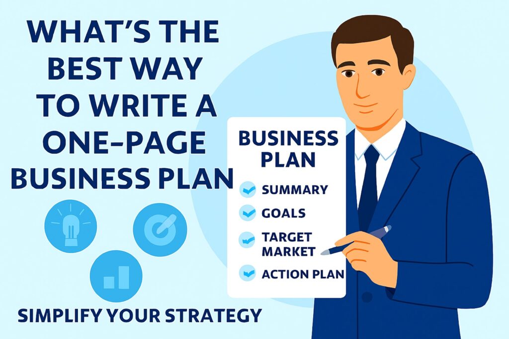 What’s the Best Way to Write a One‑Page Business Plan?