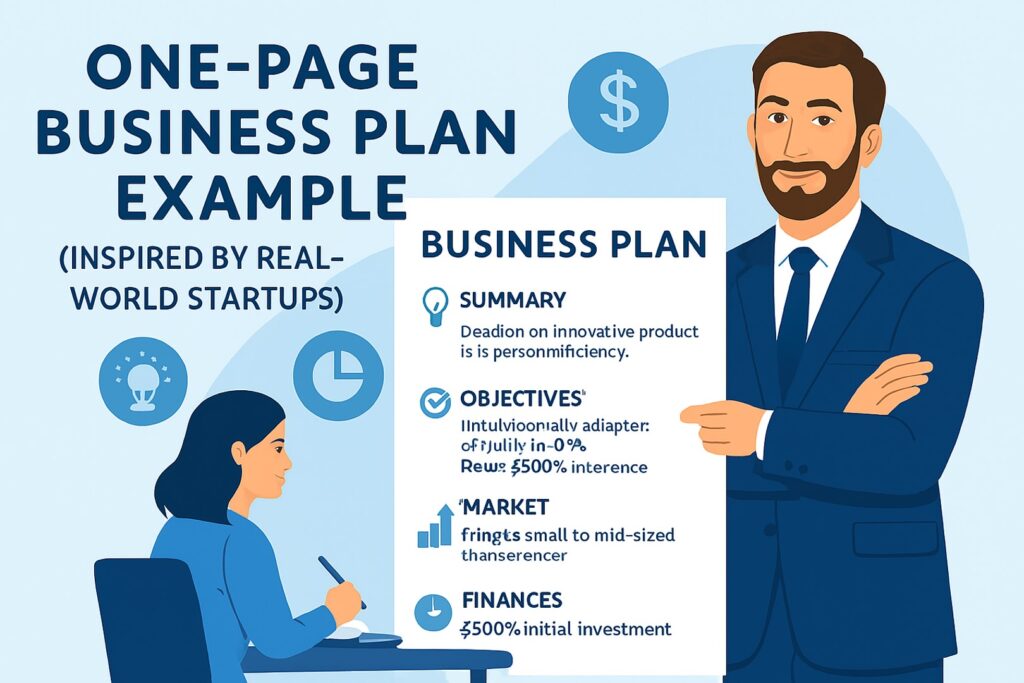 One‑Page Business Plan Example (Inspired by Real-World Startups)