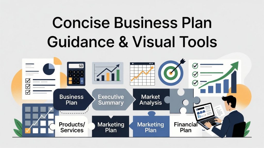 Concise Business Plan Guidance & Visual Tools