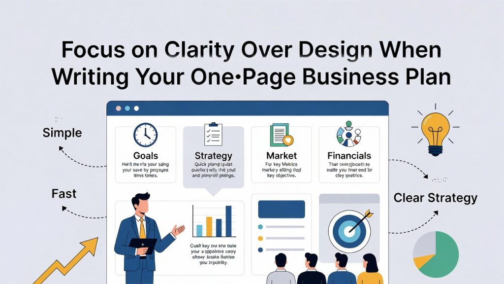 Focus on Clarity Over Design When Writing Your One‑Page Business Plan